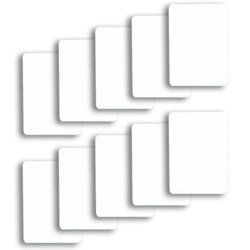 Set of 10 White Plastic Poker Size Cut Cards