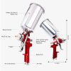 3 Nozzle HVLP Air Spray Gun Kit for Auto Paint Car Primer