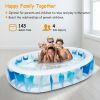 90√ó60√ó20In Inflatable Swimming Pool Blow Up Family Pool For Kids Foldable Swim Ball Pool Center