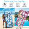 3 Pack Inflatable Pool Float Raft Water Lounge 330lbs Load-Bearing Mattress with Headrest for Adult Swimming Pool Toy Party Beach