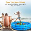 51x13In Inflatable Swimming Pool Blow Up Family Pool For 3 Kids Foldable Swim Ball Pool