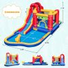 9-in-1 Inflatable Bounce Castle with Water Slide and Splash Pool without Blower