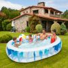 90√ó60√ó20In Inflatable Swimming Pool Blow Up Family Pool For Kids Foldable Swim Ball Pool Center