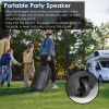 Portable Wireless Party Speaker Party Speaker with with 5 Colorful Lighting Modes TWS FM USB MMC Slot Aux In Recording Mic Priority Trolley Handle 2 W