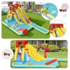 Inflatable Dual Slide Water Park Climbing Bouncer with 735W Air Blower