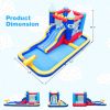 Inflatable Water Slide Bounce House with 680W Blower and 2 Pools