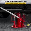 VEVOR Air Hydraulic Bottle Jack, 20 Ton/44092 lbs Capacity, with Manual Hand Pump, Heavy Duty Auto Truck Travel Trailer Repair Lift, Red