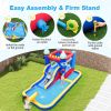 Inflatable Water Slide Bounce House with 680W Blower and 2 Pools