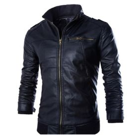 Motorcycle Leather Jackets (Option: Black-L)