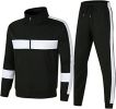 Men's Athletic Casual Tracksuit Long-sleeved Stand Collar Jacket Jogging Pants Set