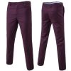 Mens Classic Slim Fit Stretch Flat Front Slacks Dress Pants