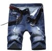 Men's Jean Shorts Ripped Denim Short Distressed Slim Fit