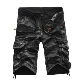 Men's Casual Loose Fit Cargo Shorts, Straight Multi-Pocket Cotton Outdoor Wear (Color: 8906, size: 34)