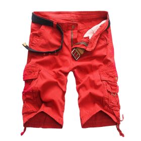 Men's Casual Loose Fit Cargo Shorts, Straight Multi-Pocket Cotton Outdoor Wear (Color: 8904, size: 32)