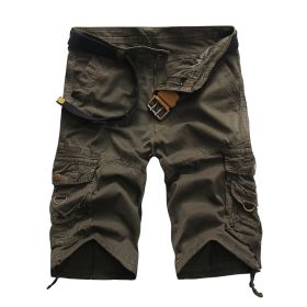 Men's Casual Loose Fit Cargo Shorts, Straight Multi-Pocket Cotton Outdoor Wear (Color: 8905, size: 36)