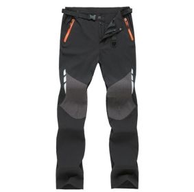 Softshell Pants, Water Repellant Outdoor Apparel (Color: BLACK, size: 2XL)