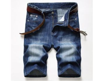 Men's Denim Shorts Stylish Straight Leg Jeans Shorts (Color: 390, size: 40)