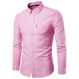 Men Dress Shirts Casual Long Sleeve Slim Fit Business Button Shirt (Color: 2, size: M)