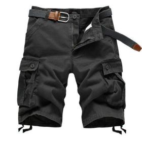 Mens Casual Shorts Pocket Beach Work Casual Short Comfy Fashion Sport Loose Active Trouser (Color: Dark  Gray, size: 29)