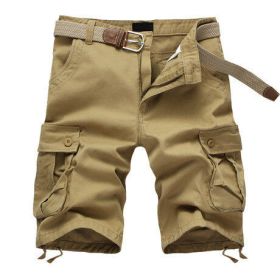 Mens Casual Shorts Pocket Beach Work Casual Short Comfy Fashion Sport Loose Active Trouser (Color: Brown, size: 34)