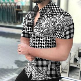 2022 Summer hot sale Hawaii 3D digital print men's shirt (Color: As shown, size: 3XL)