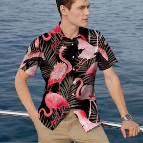 2022 Men's Shirts 3D Digital Printing European Size Men's Surf Style Shirts (Color: As shown, size: L)