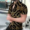 Men's Summer Lapel T-Shirt Shirts Hawaiian Short Sleeve Shirts short sleeve