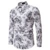 Men's Floral Shirt Long Sleeve Casual Button Down Shirt Slim Fit Flower Dress Shirt