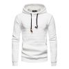 Mens Hooded Sweatshirt Casual Long Sleeve Drawstring Waffle Knit Pullover Hoodies