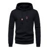 Mens Hooded Sweatshirt Casual Long Sleeve Drawstring Waffle Knit Pullover Hoodies