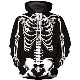 Men Halloween Skull Hoodies 3D Digital Printing Casual Hooded Pullover Sweater Sports (size: L)