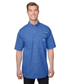 Men's Bonehead‚Ñ¢ Short-Sleeve Shirt - WHITE - 3XL (Color: VIVID BLUE, size: 2XL)