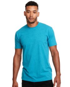 Unisex CVC Crewneck T-Shirt - WHITE - 5XL (Color: TAHITI BLUE, size: XL)