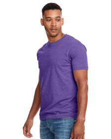 Unisex CVC Crewneck T-Shirt - WHITE - 5XL (Color: PURPLE RUSH, size: XS)