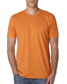 Unisex CVC Crewneck T-Shirt - WHITE - 5XL (Color: Orange, size: 2XL)