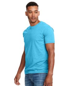 Unisex CVC Crewneck T-Shirt - WHITE - 5XL (Color: BONDI BLUE, size: 2XL)