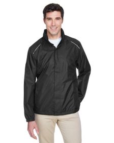 CORE365 88185 Men's Climate Seam-Sealed Lightweight Variegated Ripstop Jacket (Color: BLACK, size: M)