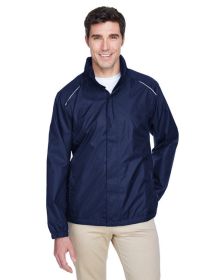 CORE365 88185 Men's Climate Seam-Sealed Lightweight Variegated Ripstop Jacket (Color: CLASSIC NAVY, size: XL)