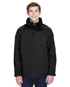 CORE365 88205 Men's Region 3-in-1 Jacket with Fleece Liner (Color: BLACK, size: L)
