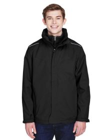 CORE365 88205 Men's Region 3-in-1 Jacket with Fleece Liner (Color: BLACK, size: S)