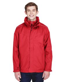 CORE365 88205 Men's Region 3-in-1 Jacket with Fleece Liner (Color: CLASSIC RED, size: L)