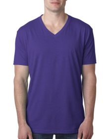 Next Level Apparel 6240 Men's CVC V-Neck T-Shirt (Color: PURPLE RUSH, size: S)