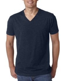 Next Level Apparel 6240 Men's CVC V-Neck T-Shirt (Color: MIDNIGHT NAVY, size: S)