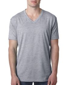 Next Level Apparel 6240 Men's CVC V-Neck T-Shirt (Color: DARK HTHR GRAY, size: S)