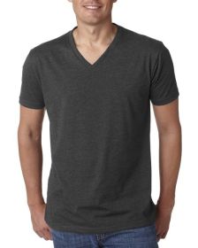 Next Level Apparel 6240 Men's CVC V-Neck T-Shirt (Color: CHARCOAL, size: XL)