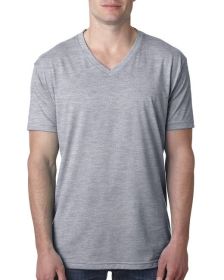 Next Level Apparel 6240 Men's CVC V-Neck T-Shirt (Color: DARK HTHR GRAY, size: M)