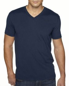 Next Level Apparel 6440 Men's Sueded V-Neck T-Shirt (Color: MIDNIGHT NAVY, size: L)