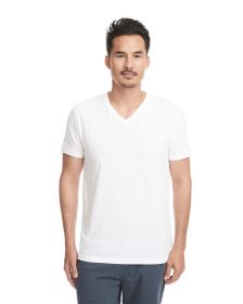 Next Level Apparel 6440 Men's Sueded V-Neck T-Shirt (Color: White, size: 2XL)