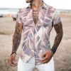 European and American high quality beach style men's shirts 3D digital printing shirts