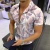 European and American high quality beach style men's shirts 3D digital printing shirts